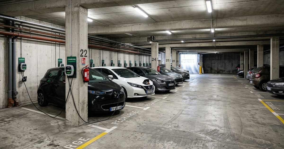 Bornes de recharge en parking de copropriété à Reims