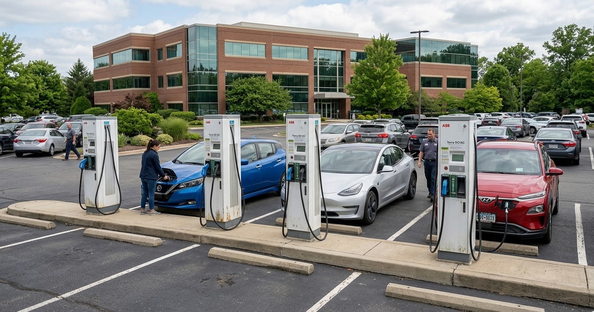 Bornes de recharge en parking d'entreprise à Reims